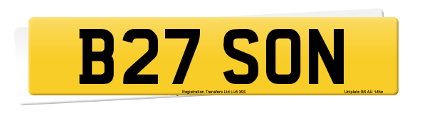 Registration number B27 SON